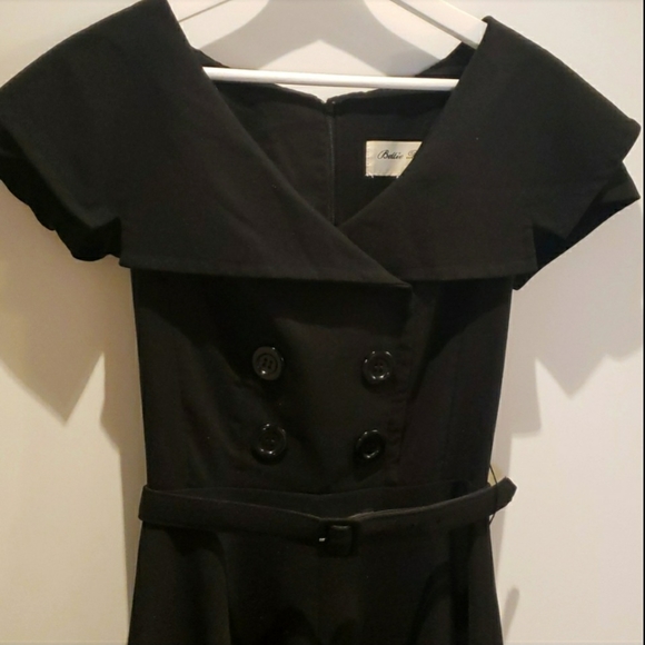Bettie Page Black 'Secretary' Circle Dress - S - Picture 2 of 5